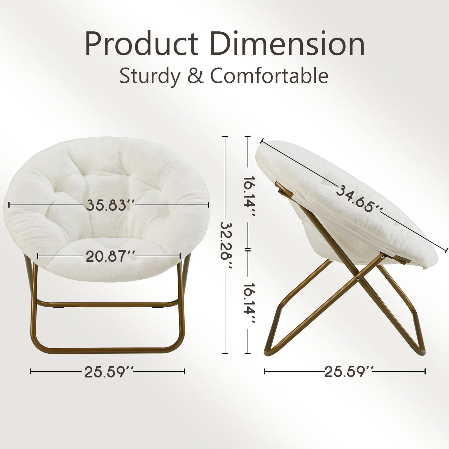 Comfortable Disc Chairs Faux Fur Furniture Bedroom