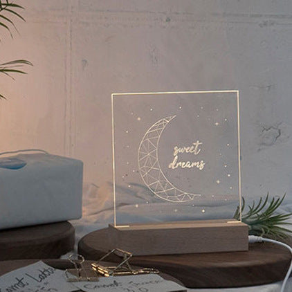 Small Night Light Luminous Beech LED Creative Small Table Lamp