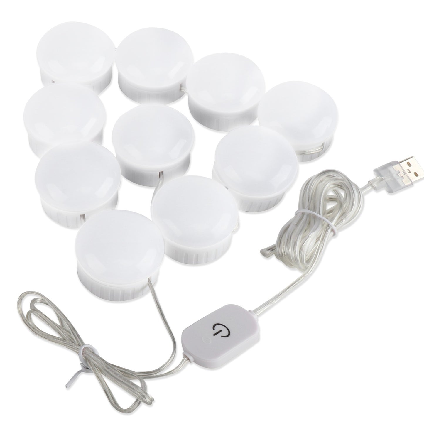 LED Makeup Mirror With Adjustable Ring Light - Portable Rechargeable Vanity Mirror With Smart Dimming