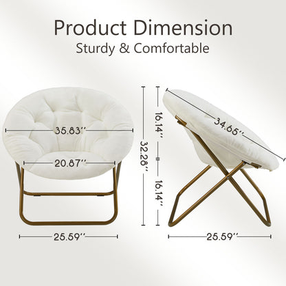 Comfortable Disc Chairs Faux Fur Furniture Bedroom