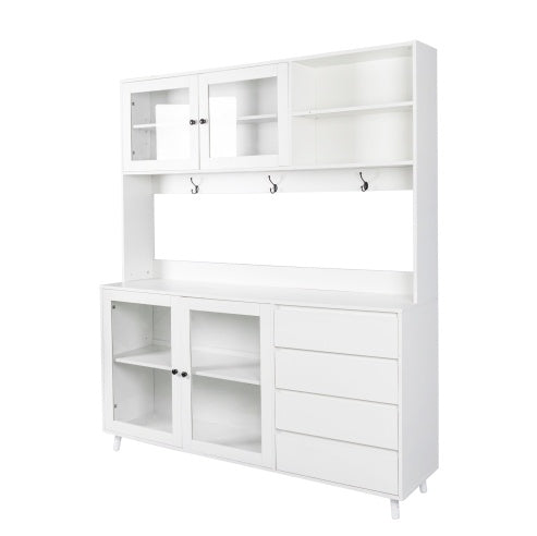 Large Kitchen Hutch Cabinet, Freestanding Pantry Cabinets Storage