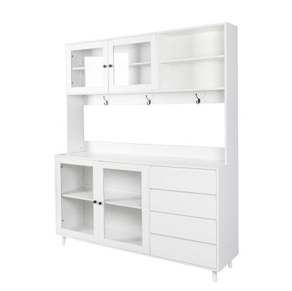 Large Kitchen Hutch Cabinet, Freestanding Pantry Cabinets Storage