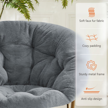 Comfortable Disc Chairs Faux Fur Furniture Bedroom