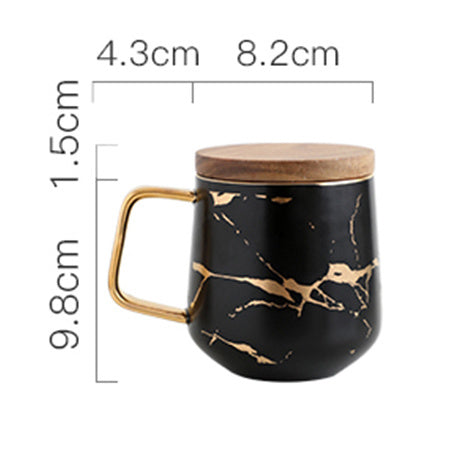 Gold painted ceramic mug