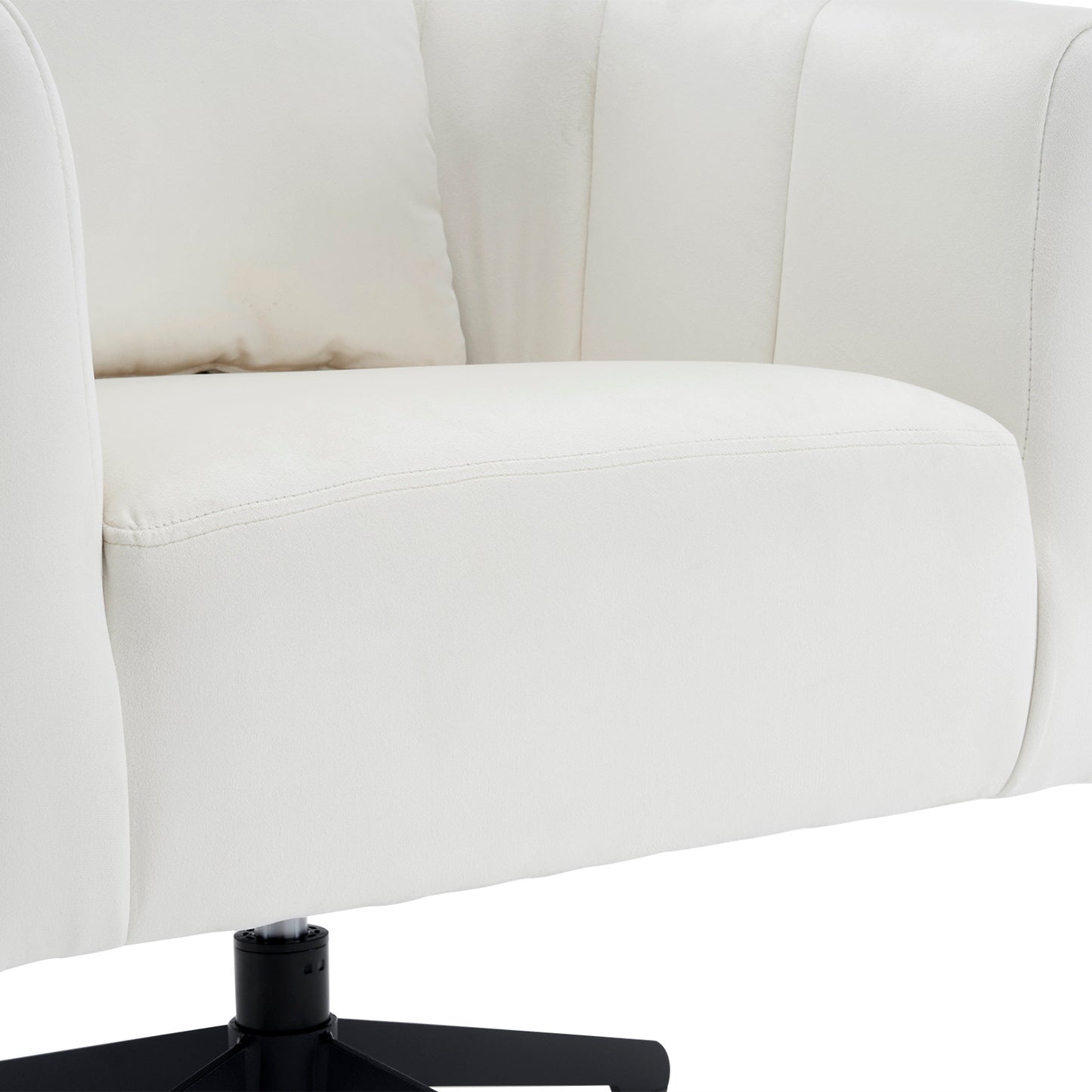 Pumpkin Shaped Rotating Iron Legged Armchair