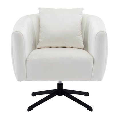 Pumpkin Shaped Rotating Iron Legged Armchair