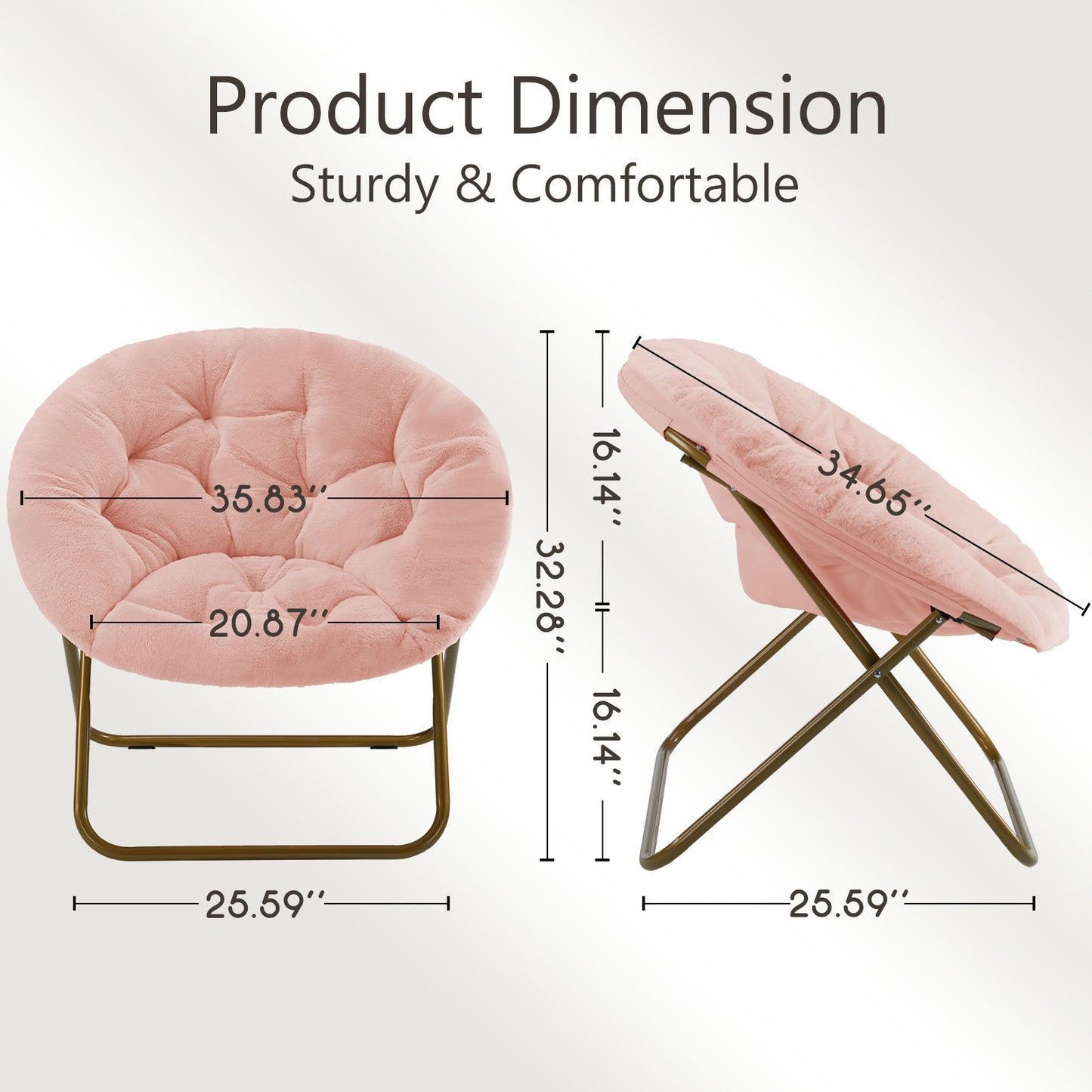 Comfortable Disc Chairs Faux Fur Furniture Bedroom