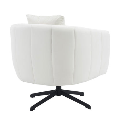 Pumpkin Shaped Rotating Iron Legged Armchair