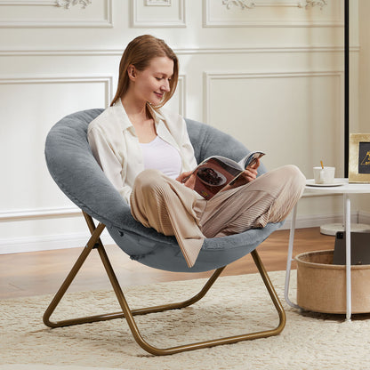 Comfortable Disc Chairs Faux Fur Furniture Bedroom