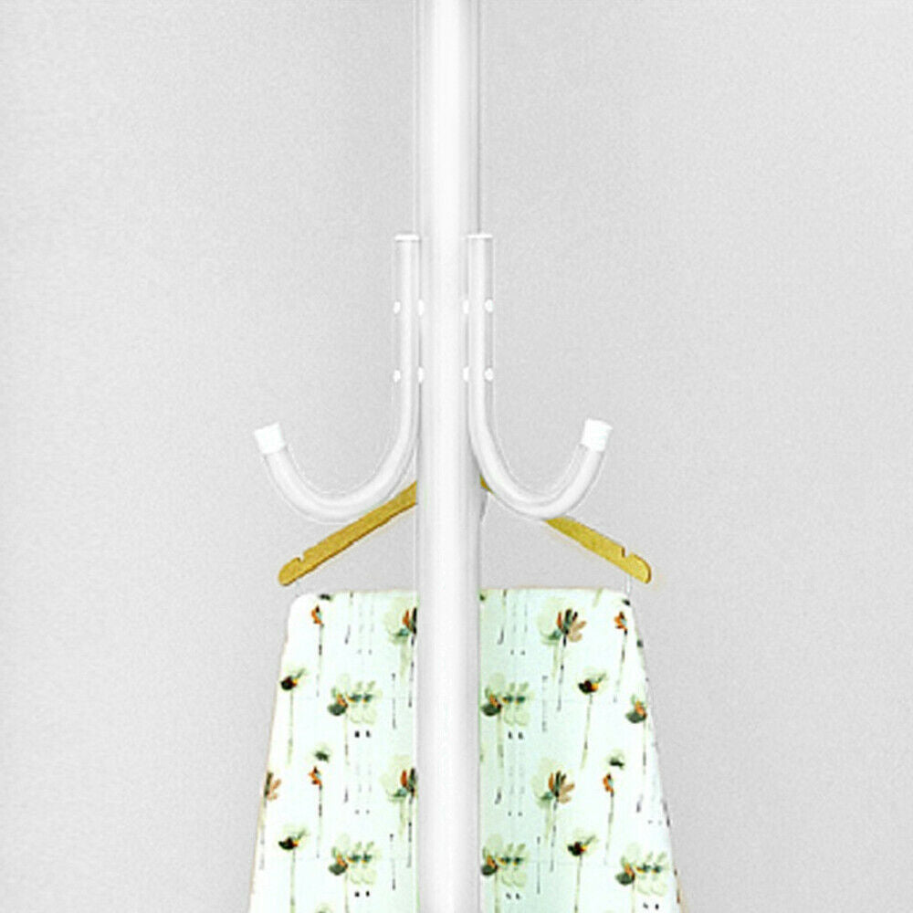 Coat Stand Jacket Umbrella Floor Standing Rack Clothes Hanger Hooks UK
