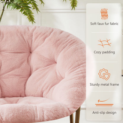 Comfortable Disc Chairs Faux Fur Furniture Bedroom