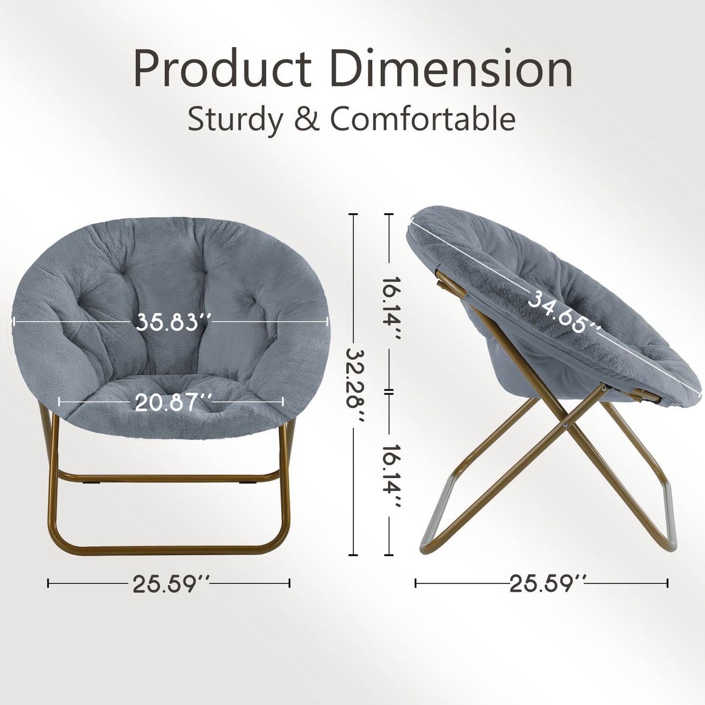 Comfortable Disc Chairs Faux Fur Furniture Bedroom