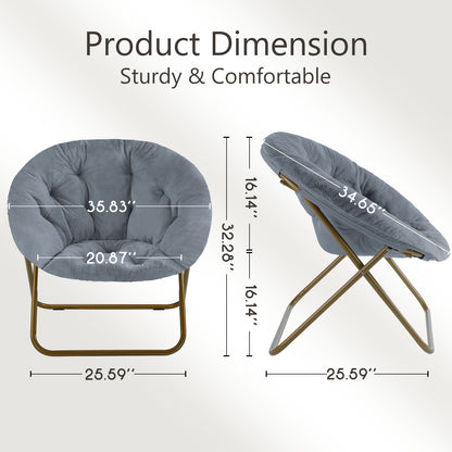 Comfortable Disc Chairs Faux Fur Furniture Bedroom