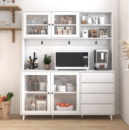Large Kitchen Hutch Cabinet, Freestanding Pantry Cabinets Storage