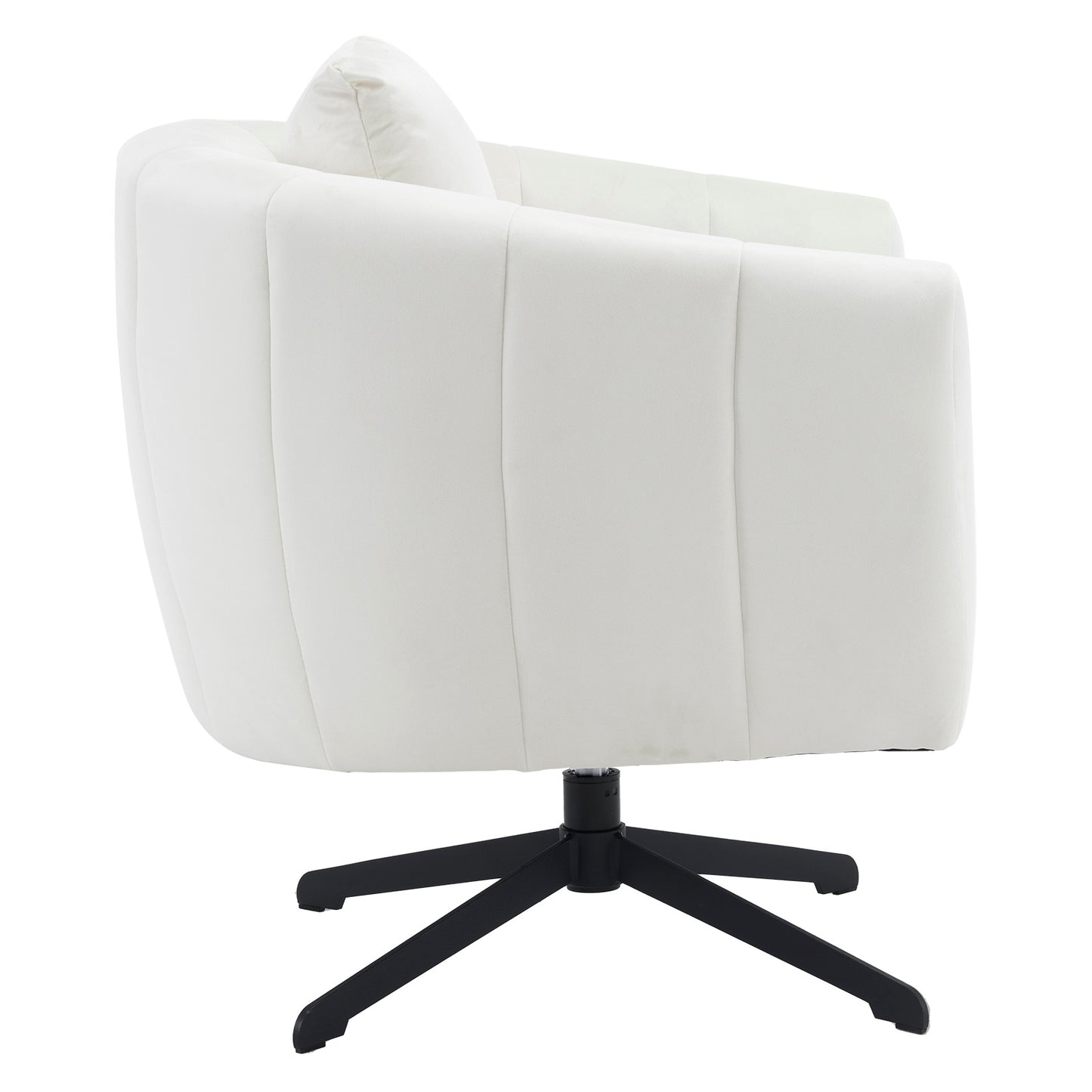 Pumpkin Shaped Rotating Iron Legged Armchair