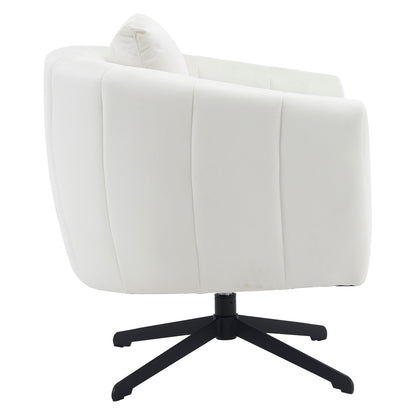 Pumpkin Shaped Rotating Iron Legged Armchair