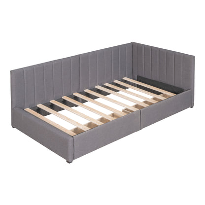 Upholstered Sofa Bed With 2 Storage Drawers